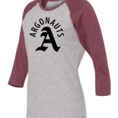 Argo-Women's Baseball Fine Jersey Three-Quarter Sleeve Tee Thumbnail